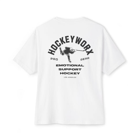 HockeyWorx 'Emotional Support Hockey' Oversized Boxy Tee